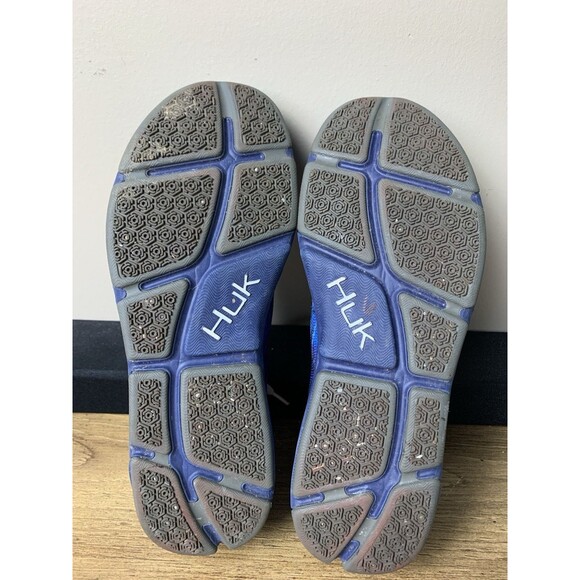 Huk Attack Performance Fishing Angler Sneaker Men Size 8.5 Blue Camo - Picture 8 of 9